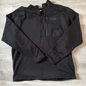 The North Face Black Half-Zip Pullover with Chest Zip Pocket